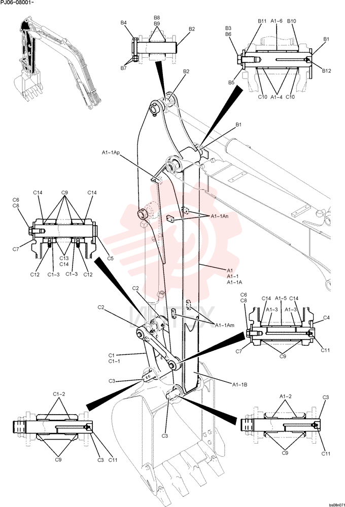 LOADER ARM PY12B00129F1