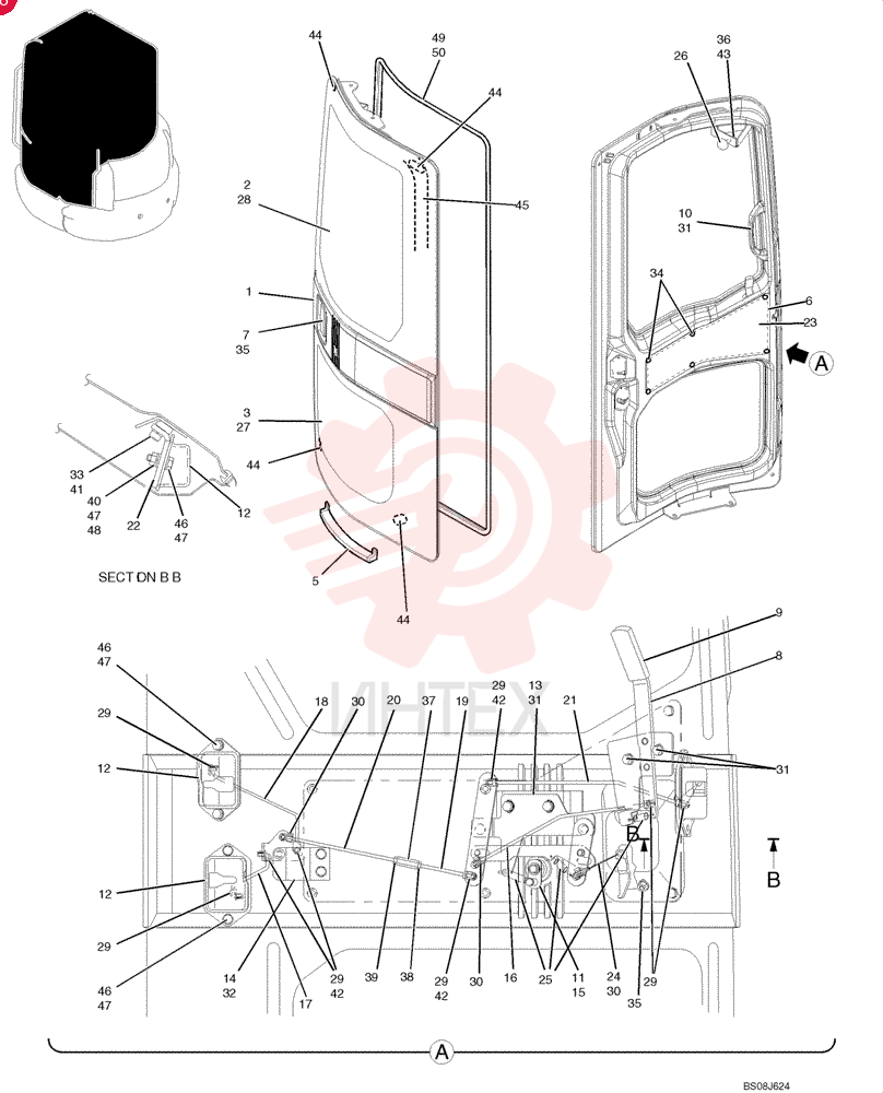 LH CAB DOOR PM51C00006F1%LD