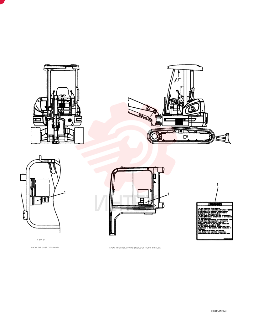 WARNING DECAL PE20T01028P1