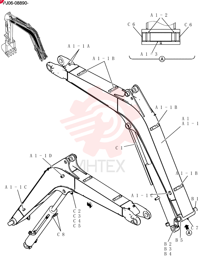 Boom Assy, Hoe PY02B00099F1