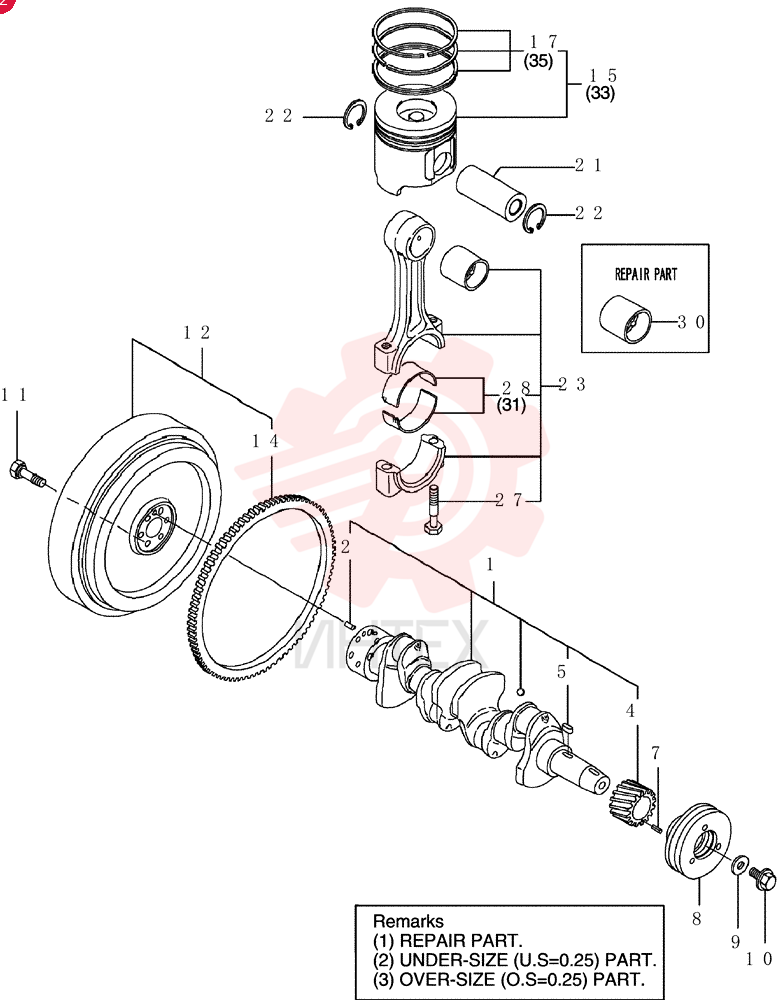 CRANKSHAFT VV12960421000