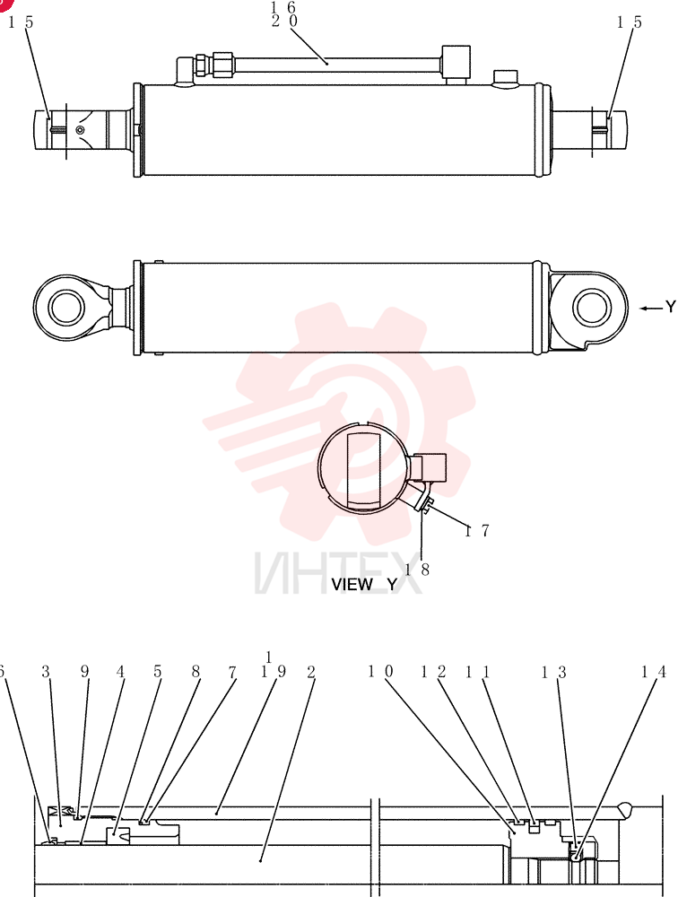 Cylinder Assy, Angle PY01V00035F1