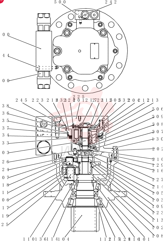 HYDRAULIC MOTOR,22.1CC