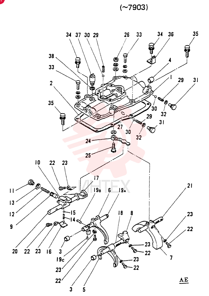 CASE, GEAR SHIFT LOW VA4411510800