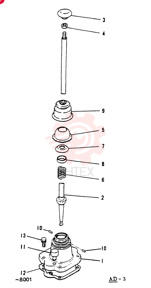 CASE, GEAR SHIFT UPPER, Start Serial: 8012