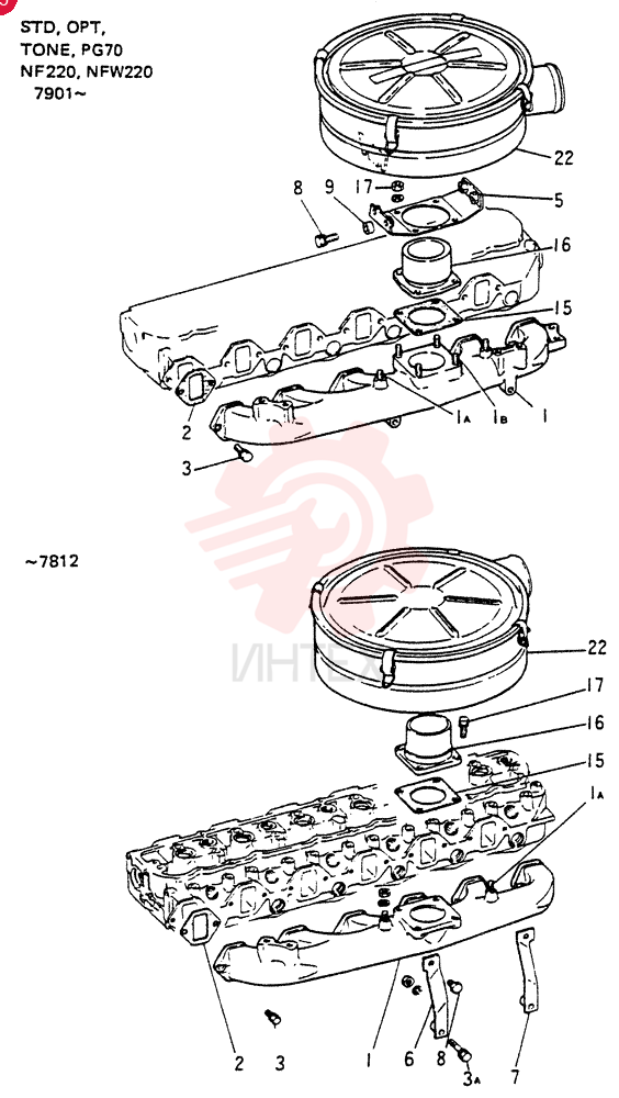 INLET MANIFOLD ASSY (FOR M0 ONLY), Start Serial: 7901- VA3173021200 (2)