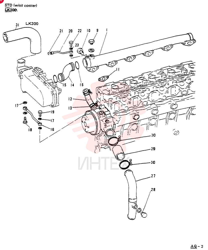 WATER OUTLET PIPE ASSY (FOR M0, M1, M2, M3 ONLY), FF: SERVICE PARTS EXCLUSIVELY USED FOR INDUSTRIAL MACHINERY ENGINES VA3174600016 (1)