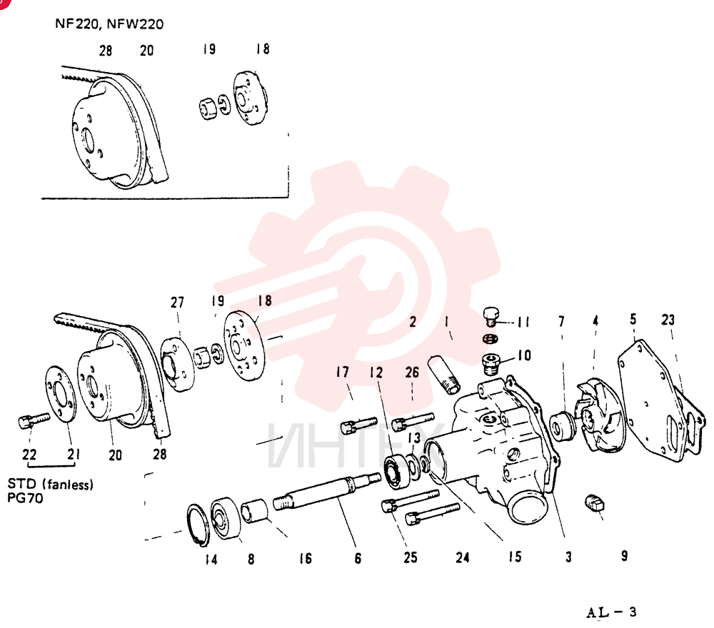 WATER PUMP ASSY (FOR M0, M1, M3 ONLY)