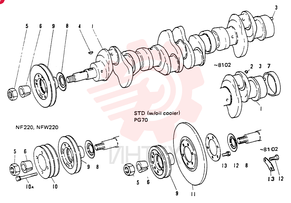 CRANKSHAFT ASSY, Years: 01-JAN-80-01-FEB-81