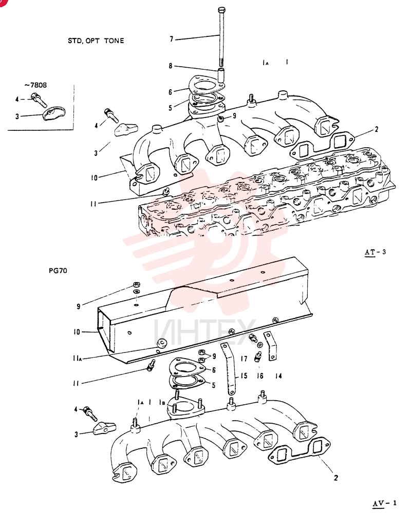 EXHAUST MANIFOLD ASSY, (31432-17104)(FOR M0 ONLY)
