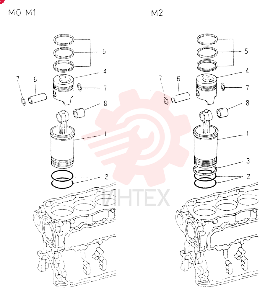 KIT, LINER, PISTON R VAME999037
