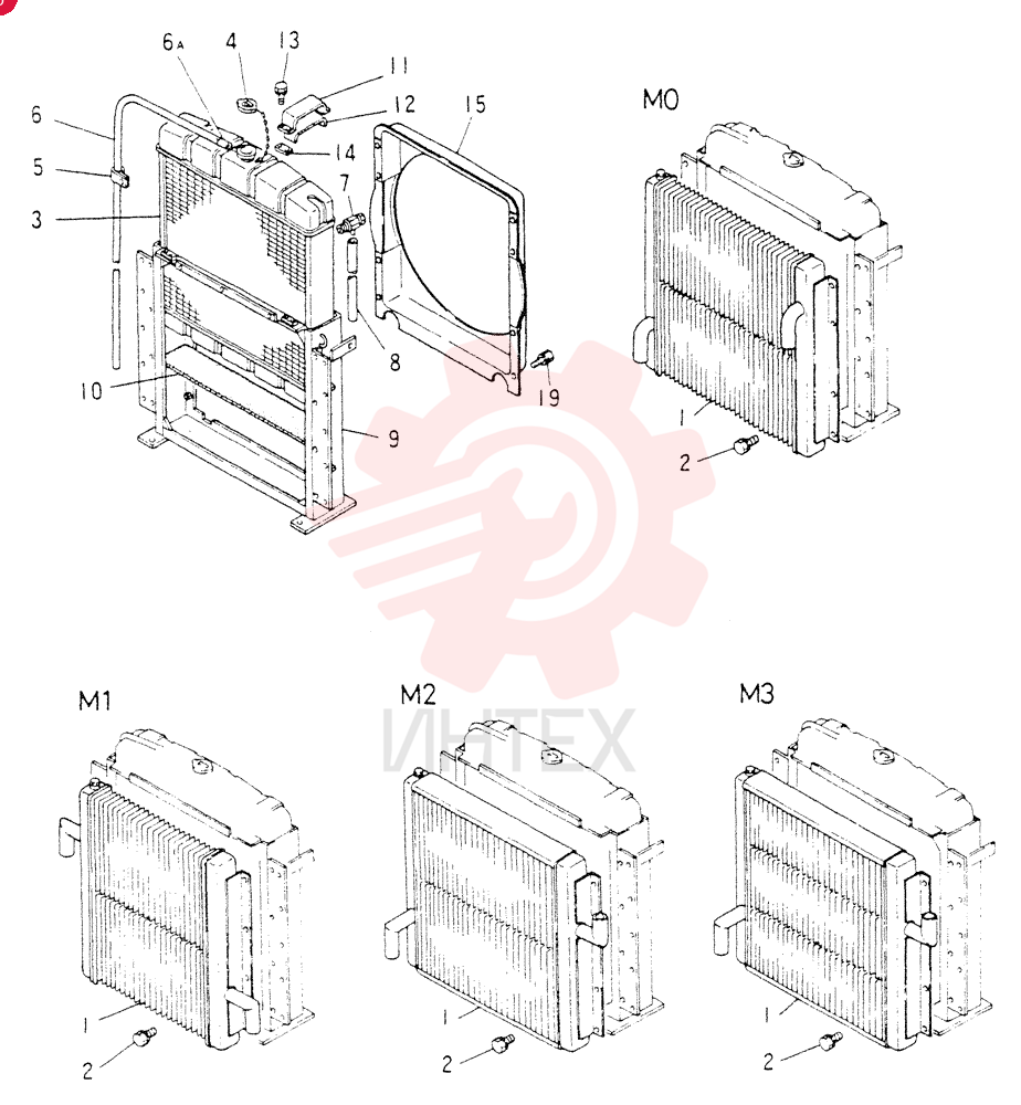 RADIATOR & OIL  COOLER  ASSY (FOR M0 ONLY) FF: PARTS