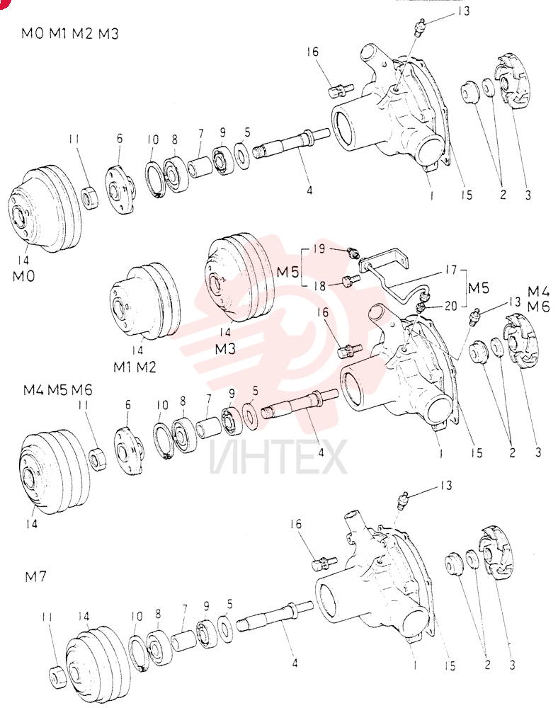 Схема (6D14) - MITSUBISHI DIESEL ENGINE - K904C, K907B, K907C & YS750-2 (1/77-12/06) VAME039974