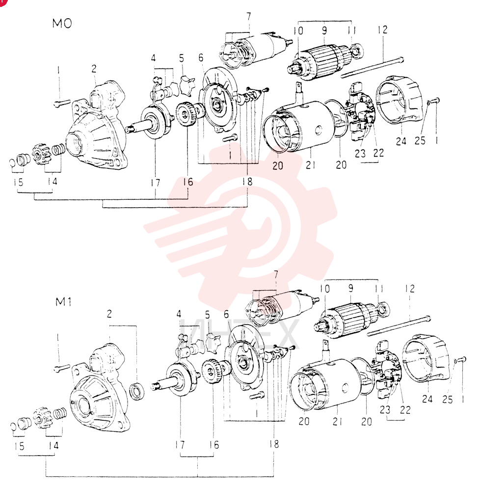 Схема (6D14) - MITSUBISHI DIESEL ENGINE - K904C, K907B, K907C & YS750-2 (1/77-12/06) VAME037465 (2)