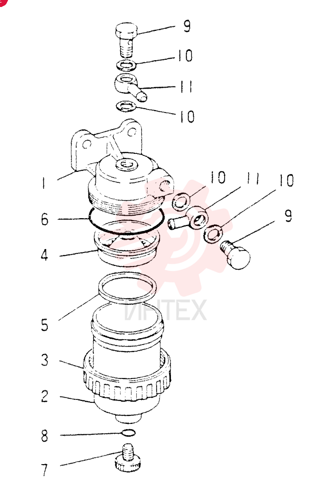 WATER   SEPARATOR   ASSY (FOR M0) FF: PARTS