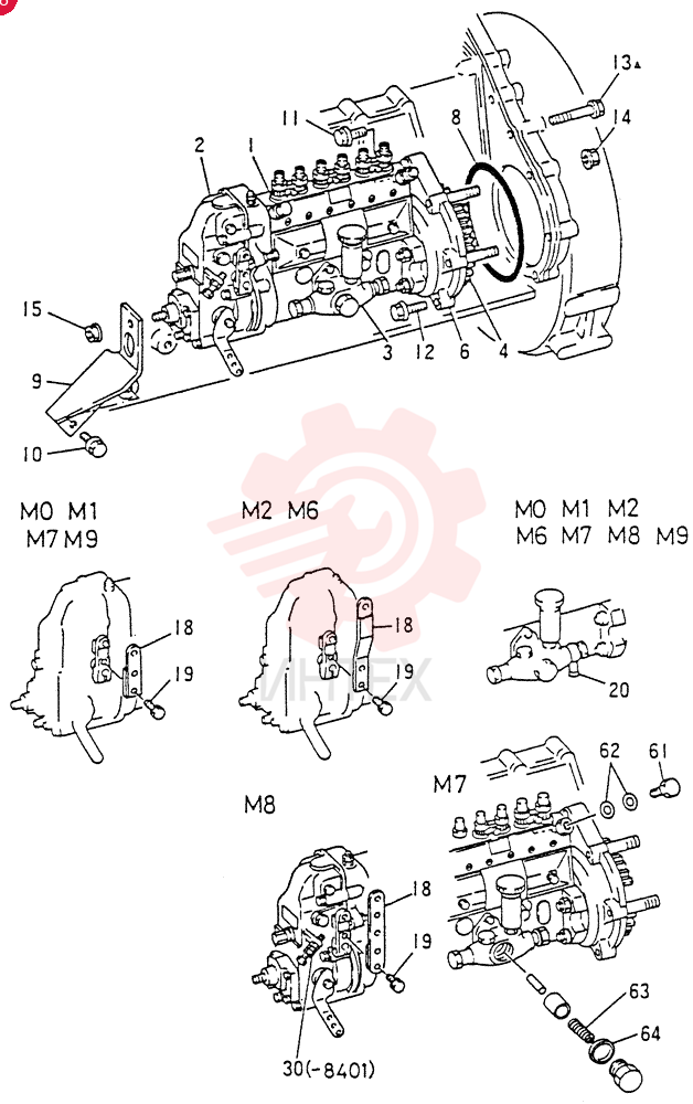 INJECTION PUMP GENERAL ASSY(FOR M0 ONLY), Start Year: 01-SEP-83