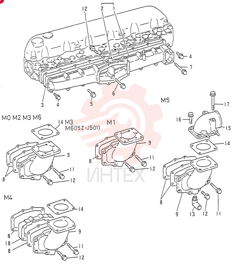 Схема (6D14) - MITSUBISHI DIESEL ENGINES - K907D & K907LC EXCAVATORS (1/86-12/06) VAME033379 (2)