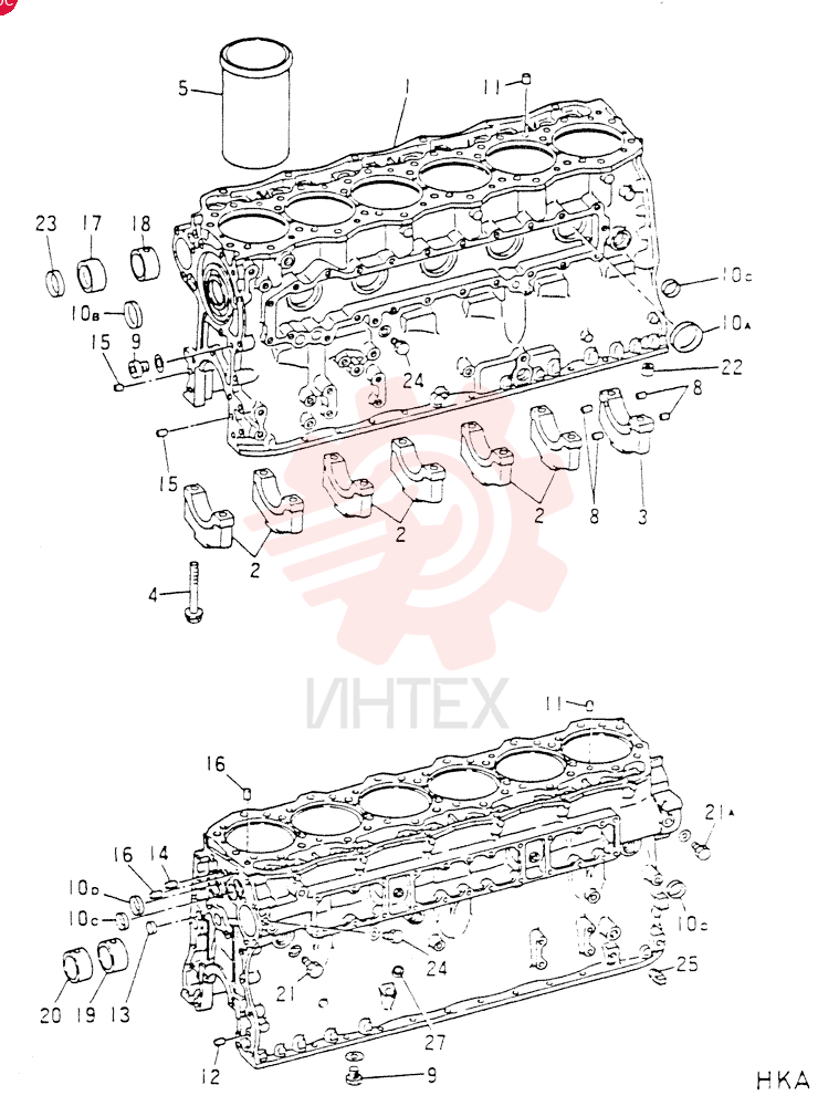 CRANKCASE ASSY 6D16,16T