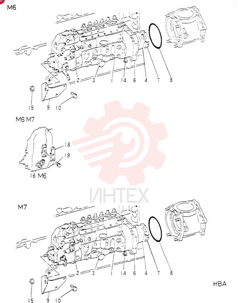 Схема (6D14-T) - MITSUBISHI DIESEL ENGINE - K907 & MD180LC (1/87-12/06) VAME038925