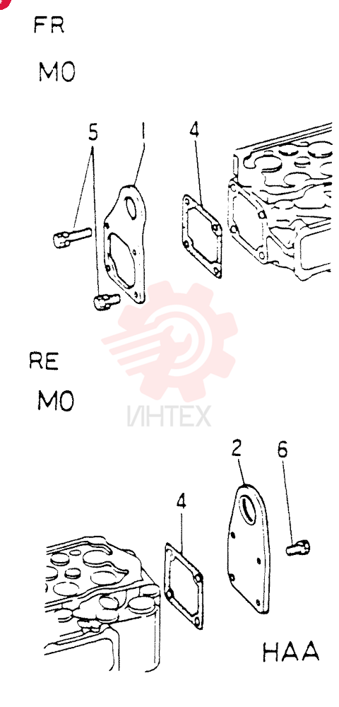 Схема (6D14-T) - MITSUBISHI DIESEL ENGINE - K907 & MD180LC (1/87-12/06) VAME031928