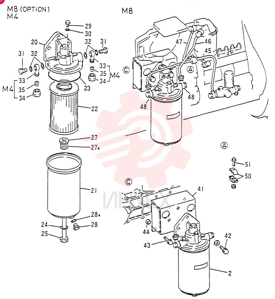 Схема (6D14-T) - MITSUBISHI DIESEL ENGINES - K907D & K907LC EXCAVATORS (1/86-12/06) VAME035735 (2)