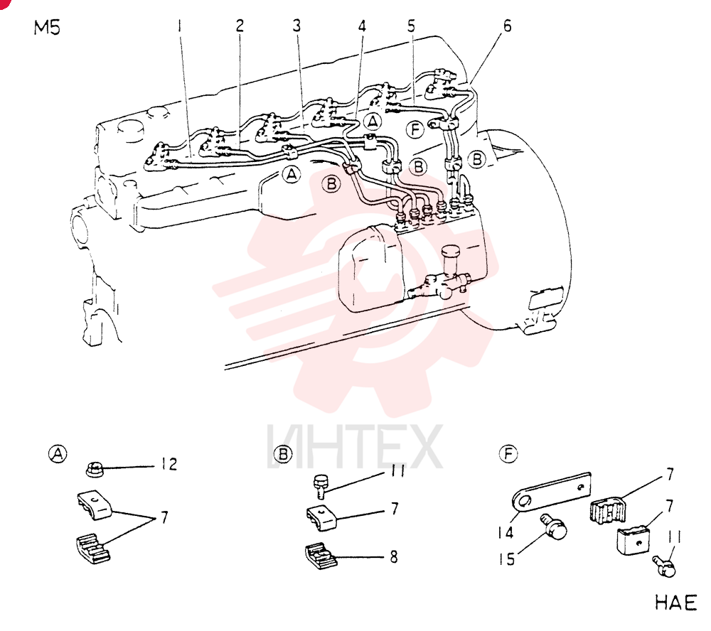 Схема (6D15) - MITSUBISHI DIESEL ENGINE - K907 & MD180LC (1/87-12/06) VAME039641 (2)