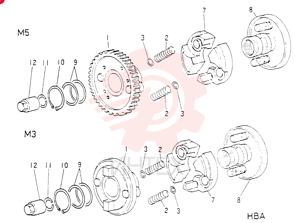 Схема (6D15) - MITSUBISHI DIESEL ENGINE - K907 & MD180LC (1/87-12/06) VAME032899