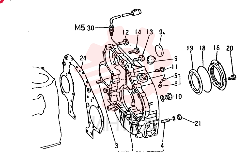 FLYWHEEL HOUSING ASSY, M10 X 1.5 M0 ONLY