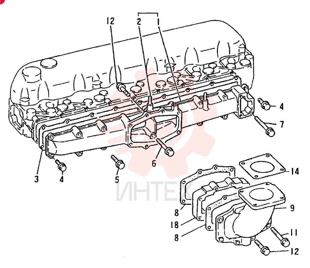 Схема (6D15) - MITSUBISHI DIESEL ENGINE - K909LC & MD240BLC (1/87-12/06) VAME033379 (1)