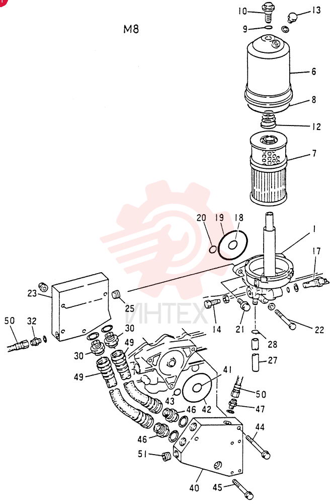 OIL FILTER & ADAPTER ASSY(FOR M8 ONLY) VAME047158 (3)