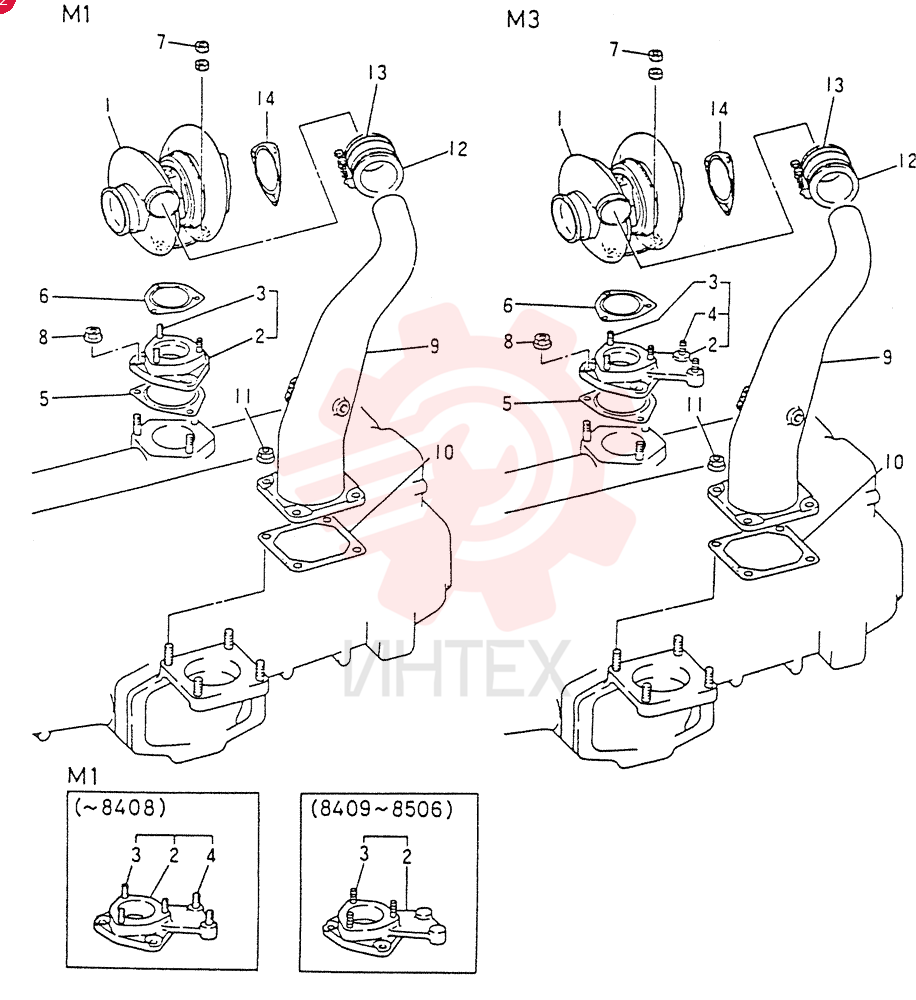 TURBOCHARGER ASSY TD06-17A (FOR M0 ONLY), Start Year: 01-JAN-84 VAME037700 (2)