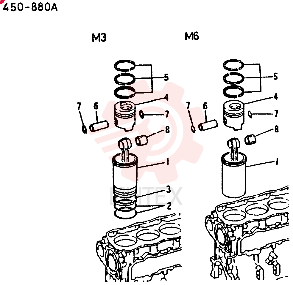 LINER AND PISTON KIT(M6)