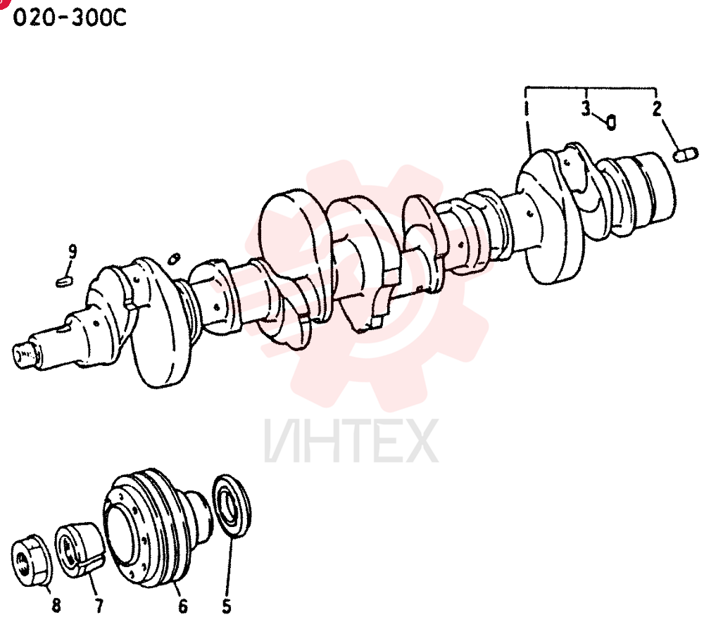 Схема (6D15-T) - MITSUBISHI DIESEL ENGINE - K909 II & K909LC II EXCAVATORS (1/87-12/06) VAME034993 (1)