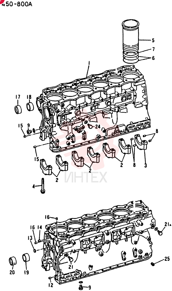 Схема (6D15-T) - MITSUBISHI DIESEL ENGINE - K909 II & K909LC II EXCAVATORS (1/87-12/06) VAME999916