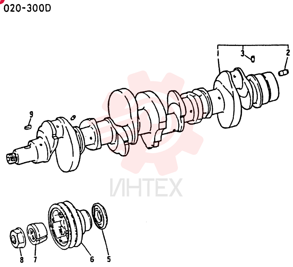 Схема (6D15-T) - MITSUBISHI DIESEL ENGINE - K909 II & K909LC II EXCAVATORS (1/87-12/06) VAME034993 (2)