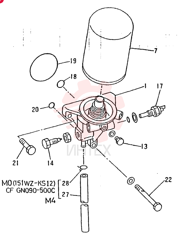 Схема (6D15-T) - MITSUBISHI DIESEL ENGINE - K909LC & MD240BLC (1/87-12/06) VAME074011
