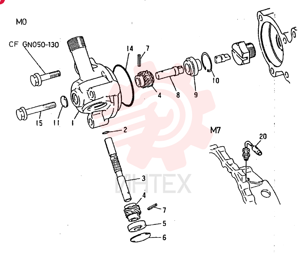 TACHOMETER DRIVE ASSY, M22 X 1.5