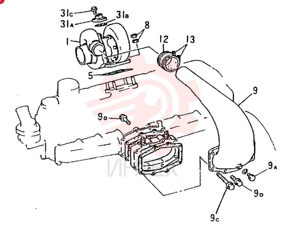 TURBOCHARGER VAME070486 (2)