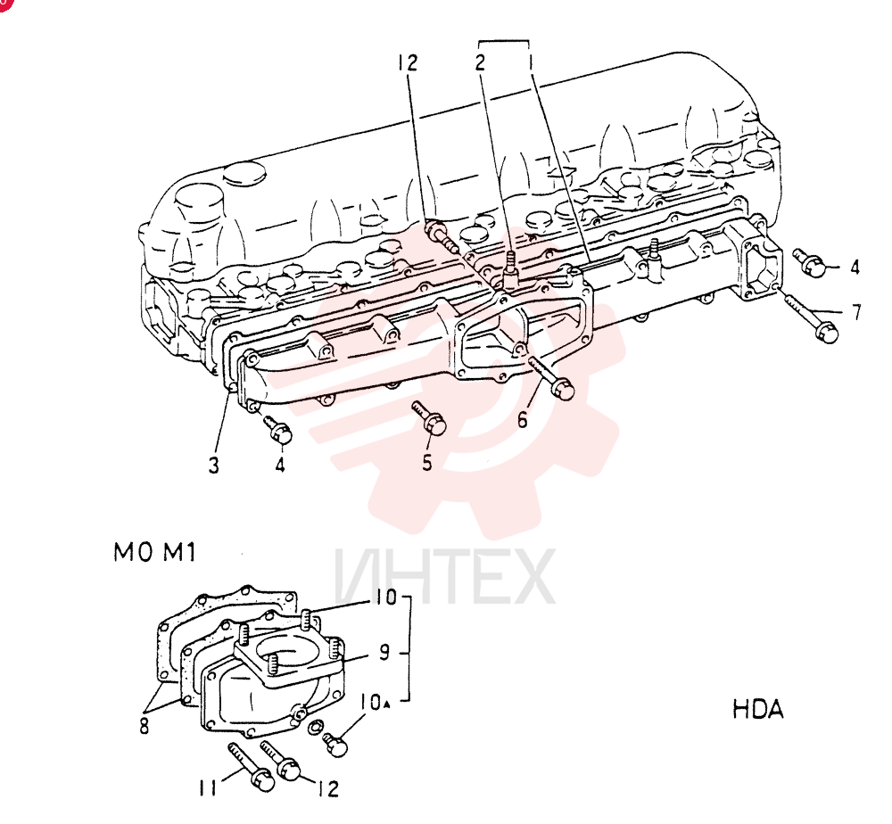 Схема (6D16-T) - MITSUBISHI DIESEL ENGINE - K907 & MD180LC (1/87-12/06) VAME033379 (1)