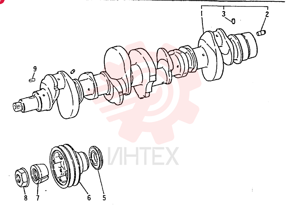 Схема (6D16-T) - MITSUBISHI DIESEL ENGINE - K909LC & MD240BLC (1/87-12/06) VAME072238