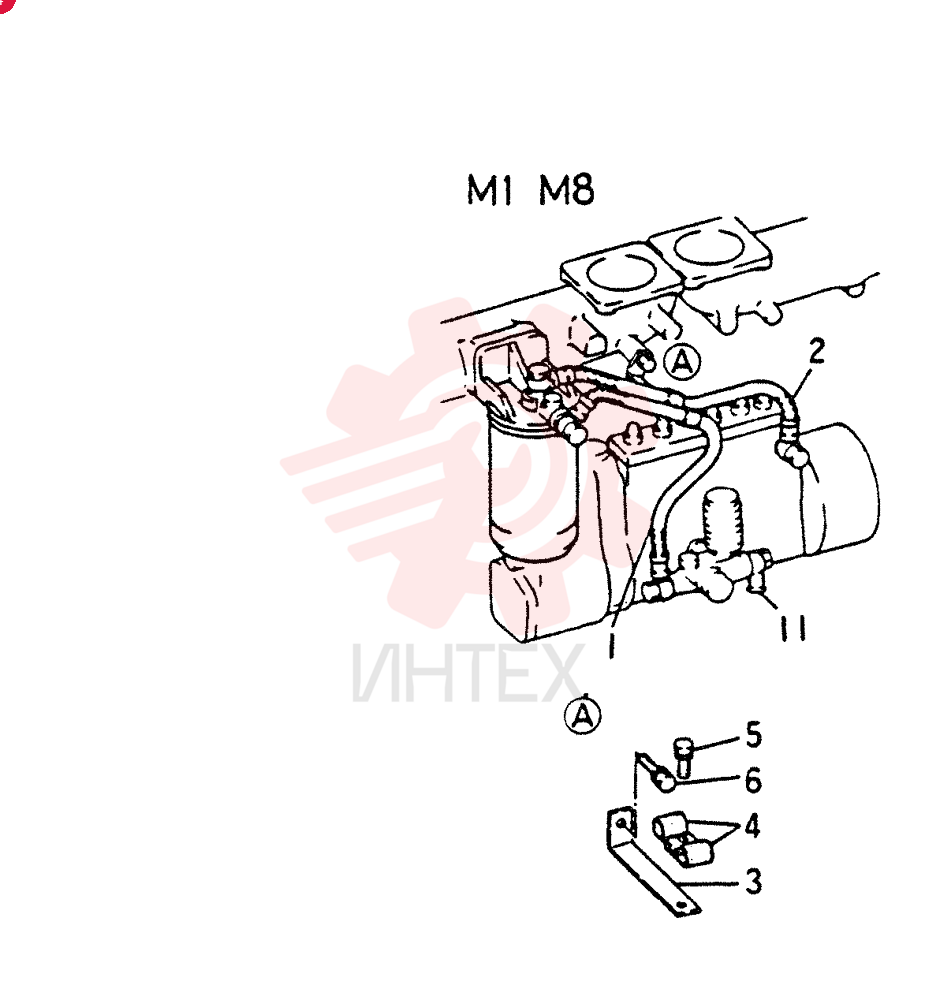 FUEL HOSE(M8) 6D221CT-KS0B