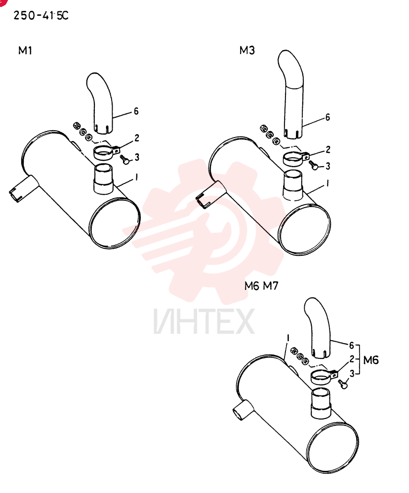 Схема (6D22) - MITSUBISHI DIESEL ENGINE - K909A, K912A, K916, & K935 (1/76-12/06)