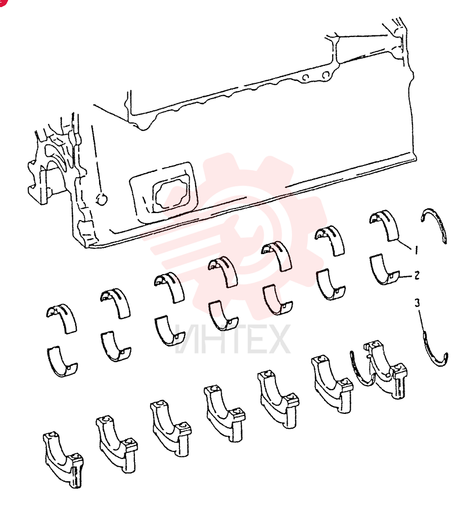 SET OF STD MAIN BRGS VAME052053