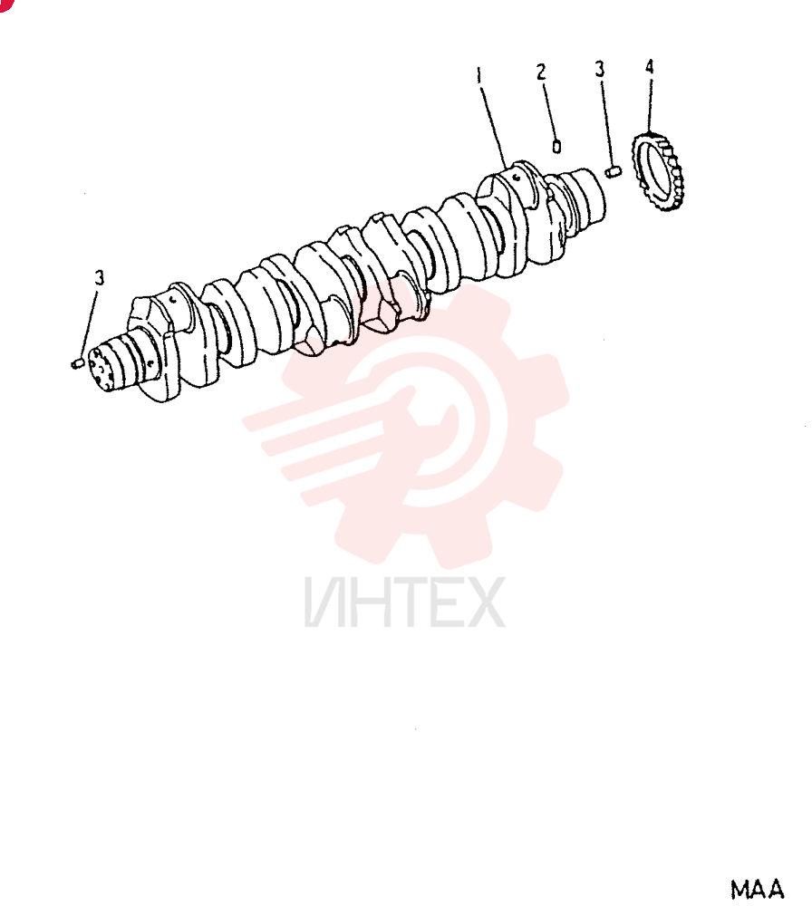 Схема (6D22) - MITSUBISHI DIESEL ENGINE - K912, K912LC, & K916 (1/83-12/06) VAME999367