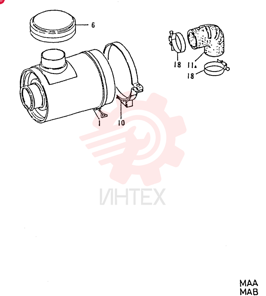 Схема (6D22) - MITSUBISHI DIESEL ENGINE - K912, K912LC, & K916 (1/83-12/06) VA3003090051 (1)