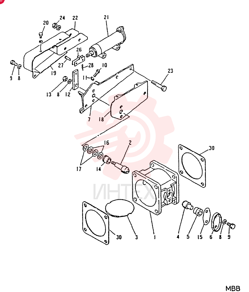 EXHAUST BRAKE ASSY, RH VAME053880