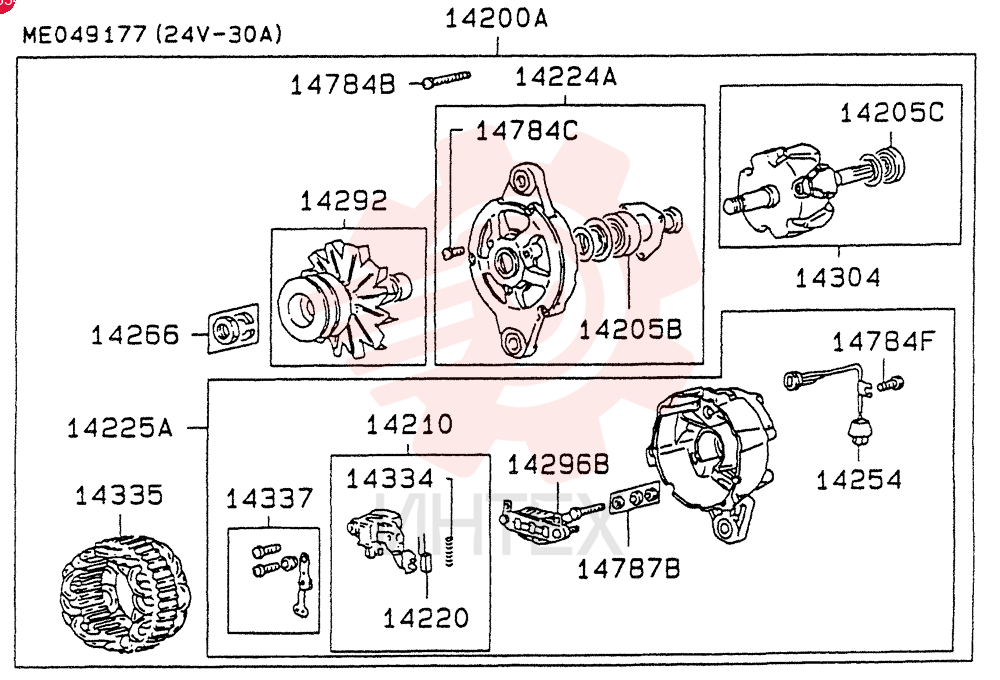 ALTERNATOR,24V, 30 Amp VAME049177 (2)