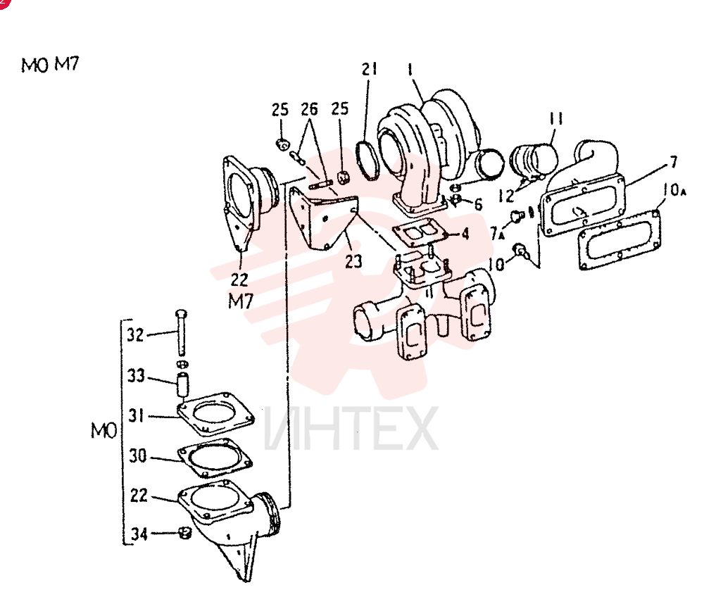 TURBOCHARGER ASSY, TD08-22D      GN020, Serial Range: -GN451D