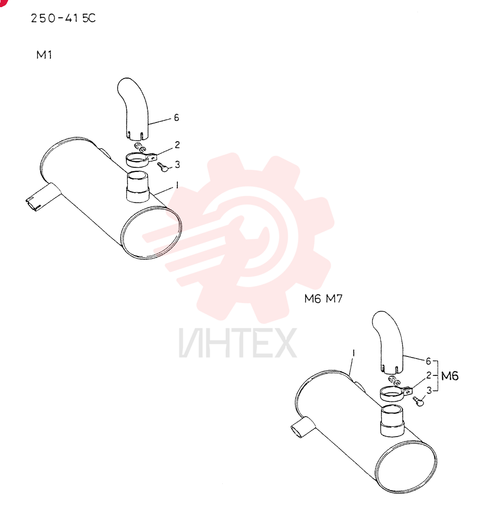 EXHAUST MUFFLER(M7) 6D221CZ-KS09 (2)