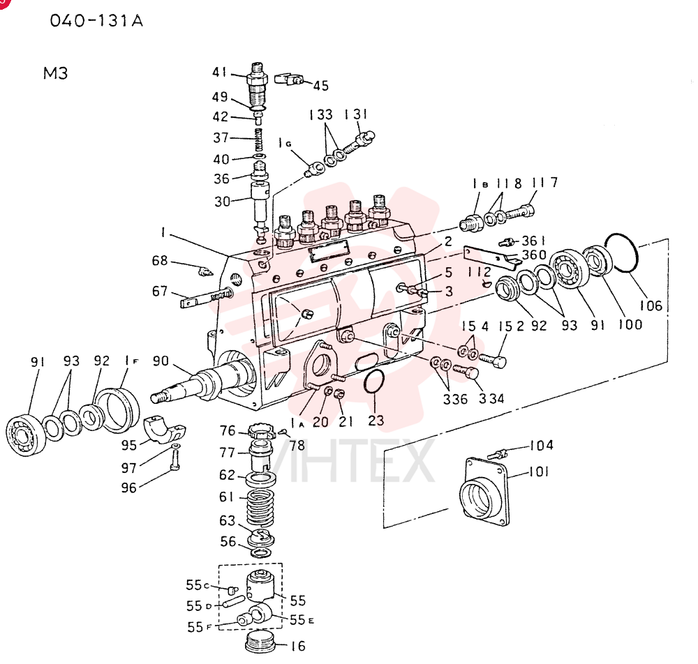INJECTION PUMP (INNER PARTS)(M3)